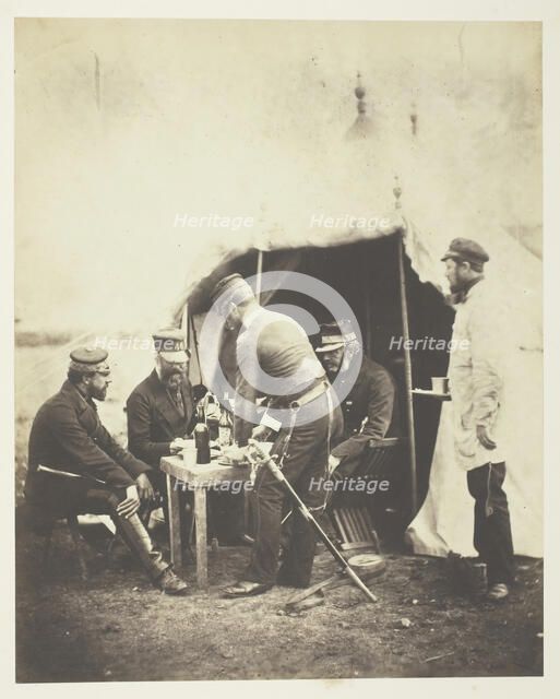 Major General Garrett and Officers of the 46th, 1855. Creator: Roger Fenton.