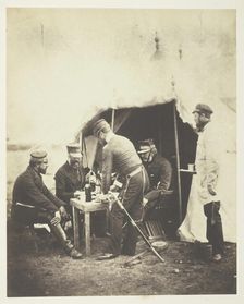 Major General Garrett and Officers of the 46th, 1855. Creator: Roger Fenton