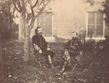 Major General Pleasanton and General Custer, 1863. Creator: Tim O'Sullivan