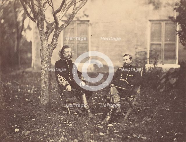 Major General Pleasanton and General Custer, 1863. Creator: Tim O'Sullivan.