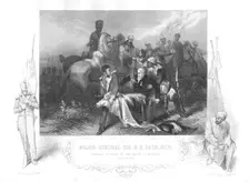 Major-General Robert Henry Sale mortally wounded at Moodkee (Mudkhi), 1845. Creator: Unknown