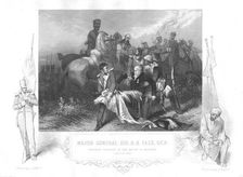 Major-General Robert Henry Sale mortally wounded at Moodkee (Mudkhi), 1845. Creator: Unknown