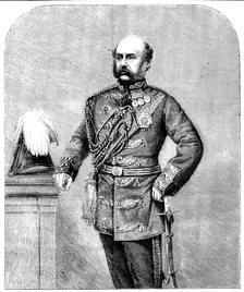 Major-General Sir Edward Lugard, K.C.B. - from a photograph by Beard, 1858. Creator: Unknown