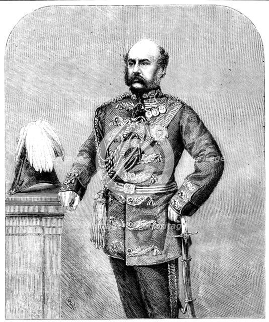 Major-General Sir Edward Lugard, K.C.B. - from a photograph by Beard, 1858. Creator: Unknown.