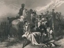 Major General Sir. R. H. Sale...Mortally Wounded at the Battle of Moodkee... (mid 19th century). Creator: J Rogers