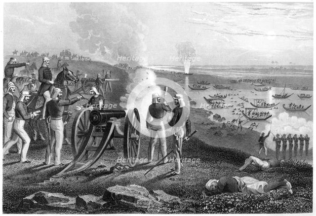 'Major Eyre driving the Oude rebels from Allahabad', 1857, (c1860). Artist: Unknown