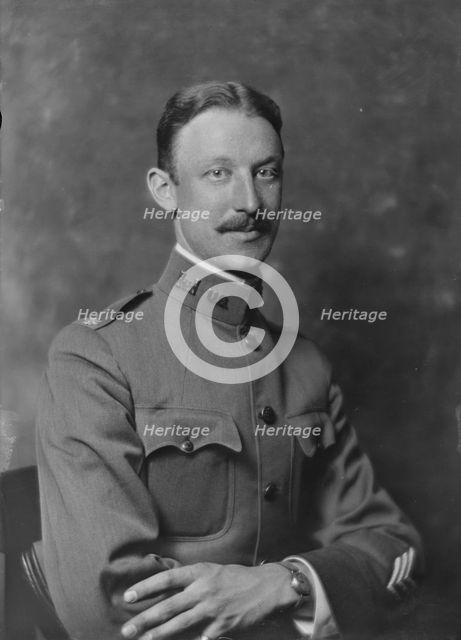 Major H.L. Kebbon, portrait photograph, 1919 May 16. Creator: Arnold Genthe.