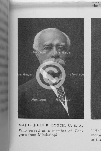 Major John R. Lynch, U.S.A. who served as a member of Congress from Mississippi, 1911. Creator: Unknown.