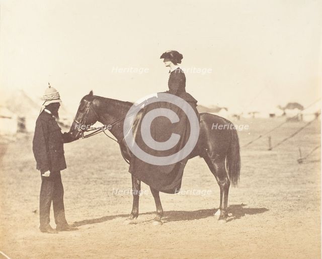 Major Jones and Lady Canning, 1858-61. Creator: Unknown.