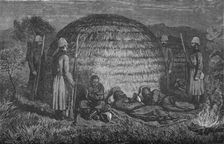 Major Marter and his men guarding Cetewayo in the native Kraal c1880. Creator: Unknown