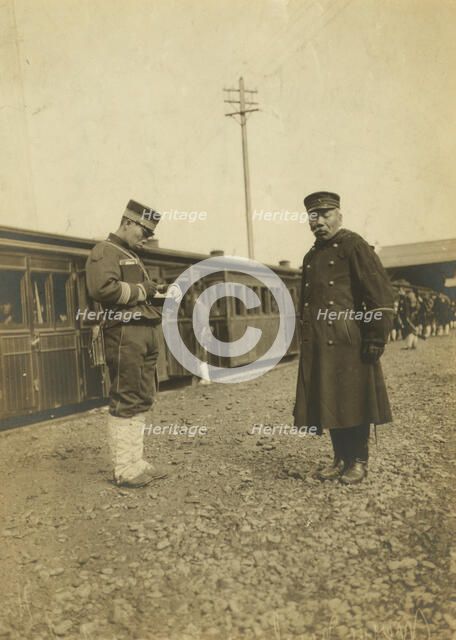 Major Nawkarta giving instructions, c1904. Creator: Unknown.