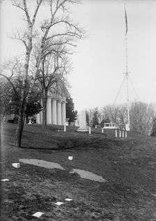 Major Pierre L'Enfant of France, Views of Tomb And of Mansion, from Down Hill, 1917. Creator: Harris & Ewing