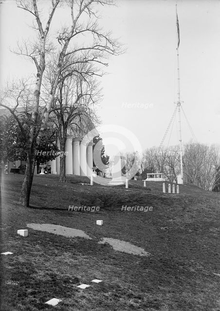 Major Pierre L'Enfant of France, Views of Tomb And of Mansion, from Down Hill, 1917. Creator: Harris & Ewing.