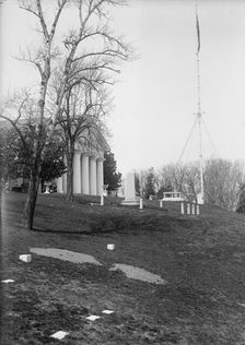 Major Pierre L'Enfant of France, Views of Tomb And of Mansion, from Down Hill, 1917. Creator: Harris & Ewing