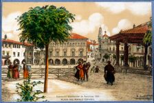 Major Place of Pueblo Español, built in the International Exhibition of Barcelona in 1929. Creator: Cardunets Cazorla, Alexandre (1871-1944)