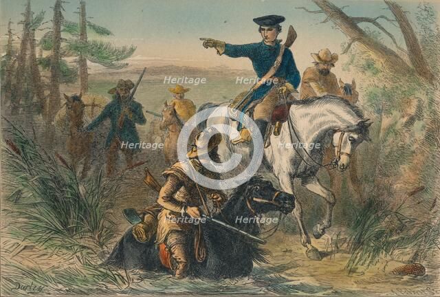 Major Washington on his mission to the French Commander, Artist: Unknown