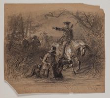 Major Washington on his Mission to the French Commander, late 19th century. Creator: Felix Octavius Carr Darley