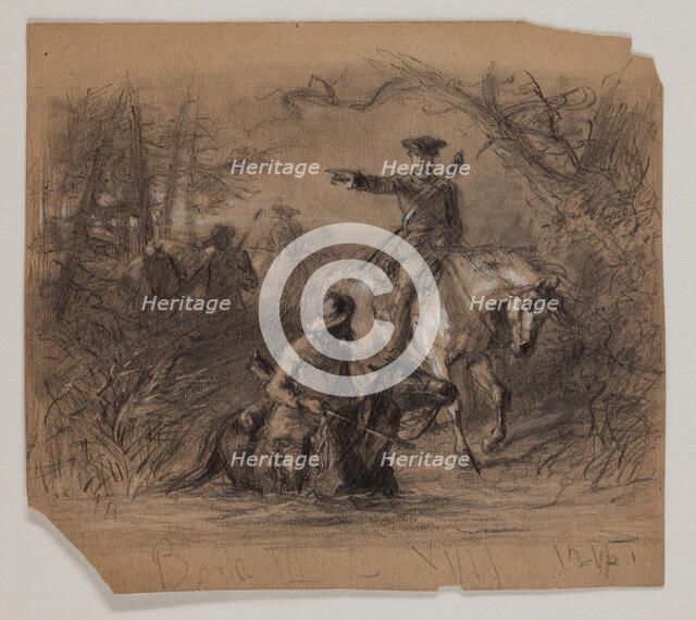 Major Washington on his Mission to the French Commander, late 19th century. Creator: Felix Octavius Carr Darley.