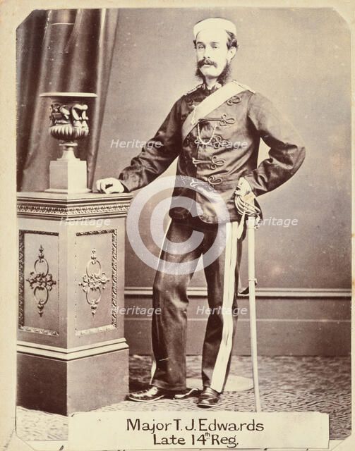 Major T.J. Edwards, late 14th Reg, c.1860. Creator: Unknown.