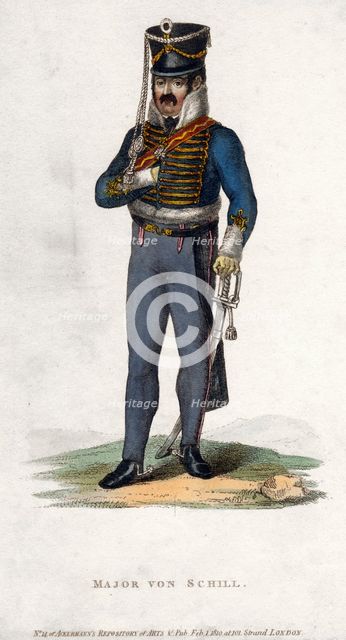 Major von Schill, (1810). Artist: Unknown