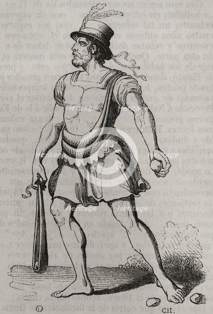 Majorcan slinger, 1852. Creator: Unknown.