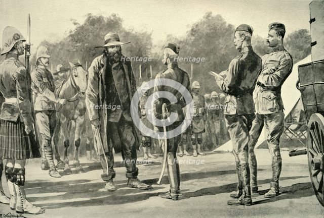 "Majuba Day" - Cronje Surrenders to Lord Roberts at Paardeberg", 1900. Creator: Richard Caton Woodville II.