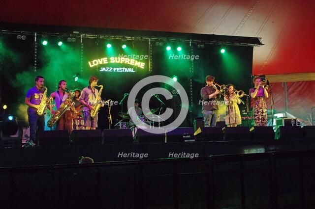 Mak Murtic, Love Supreme Jazz Festival, Glynde Place, East Sussex, 2015. Artist: Brian O'Connor.