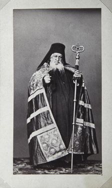 Makarios, Archbishop of the St Panteleimon Monastery on Mount Athos, Greece, 1870s