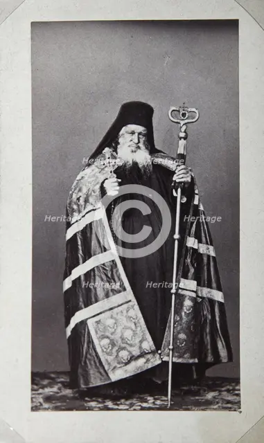 Makarios, Archbishop of the St Panteleimon Monastery on Mount Athos, Greece, 1870s. Artist: Unknown