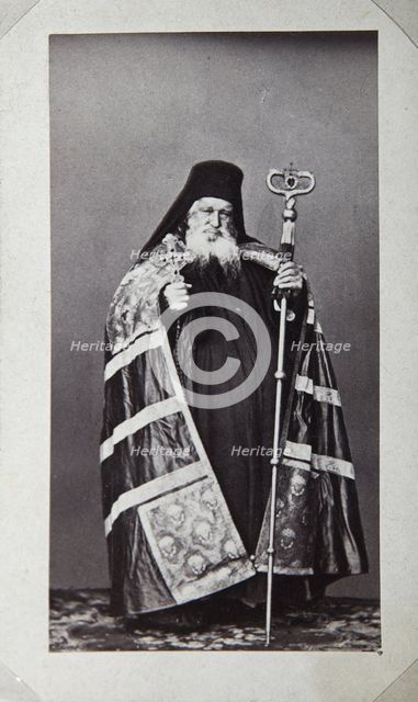 Makarios, Archbishop of the St Panteleimon Monastery on Mount Athos, Greece, 1870s. Artist: Unknown
