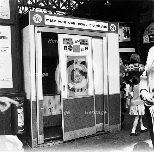 'Make your own record in 3 minutes', London, c1966-c1967. Creator: Henry Grant.