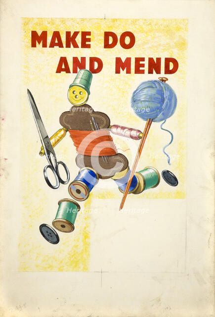 'Make Do and Mend', British poster, World War II, c1939-c1945. Creator: Unknown.