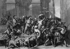 Make not my Father's house an house of merchandise mid 19th century. Creator: William Henry Mote