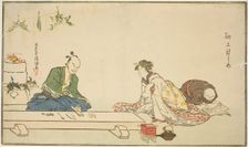 Maker of Sword Fittings at his Workbench, Japan, c. 1790s. Creator: Kubo Shunman