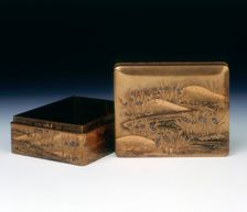 Maki-e lacquer box, late Edo period, Japan, early 19th century. Creator: Unknown