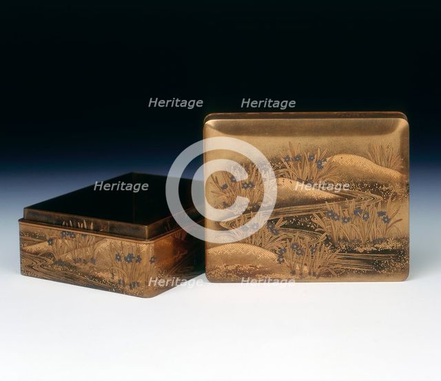 Maki-e lacquer box, late Edo period, Japan, early 19th century. Creator: Unknown.