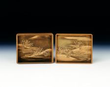 Maki-e lacquer box, late Edo period, Japan, early 19th century. Creator: Unknown