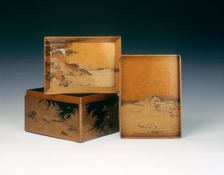 Maki-e lacquer dowry box, Middle Edo period, Japan, 1st half of 18th century. Creator: Unknown