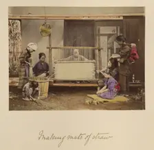 Making Mats of Straw, about 1873-1883. Creator: Shinichi Suzuki I
