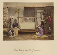 Making Mats of Straw, about 1873-1883. Creator: Shinichi Suzuki I