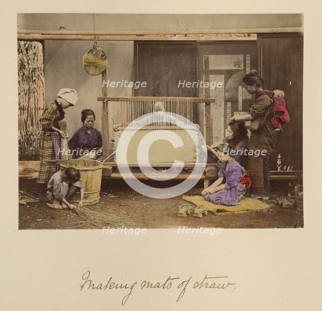 Making Mats of Straw, about 1873-1883. Creator: Shinichi Suzuki I.