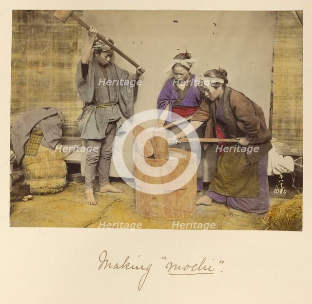 Making mochi, about 1873-1883. Creator: Shinichi Suzuki I.