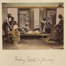 Making Mochi in January, about 1873-1883. Creator: Shinichi Suzuki I