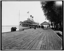 Making a landing, St. Clair Flats, Mich., between 1890 and 1901. Creator: Unknown