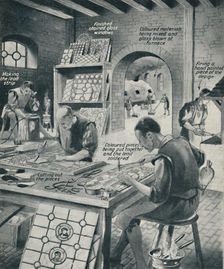 Making A Stained Glass Window c1934