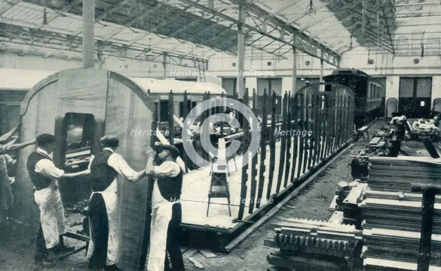'Making A Railway Carriage', 1922. Creator: Unknown.