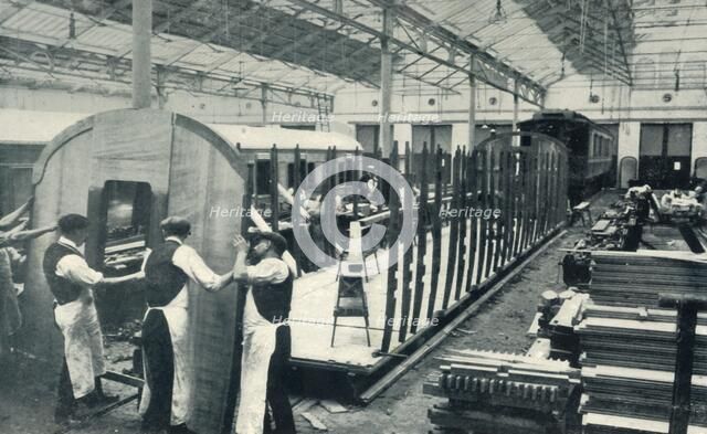 'Making A Railway Carriage', 1922. Creator: Unknown.