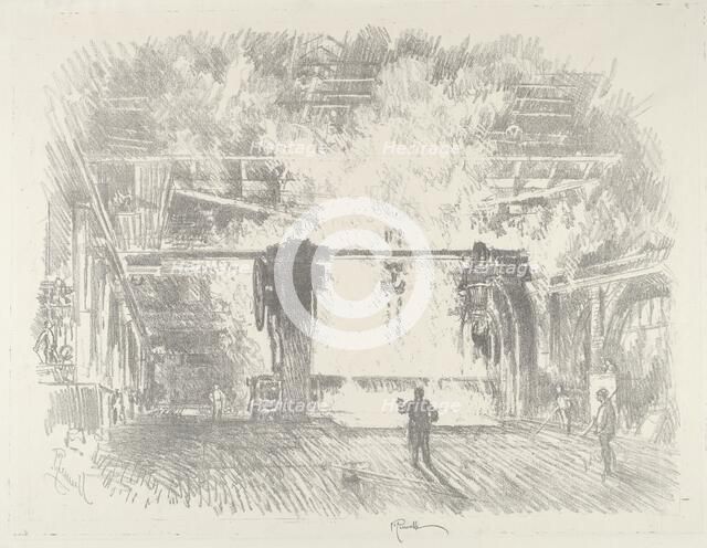 Making Armour-Plate, 1916. Creator: Joseph Pennell.