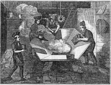 Making beaver hats, 1835. Creator: Anon