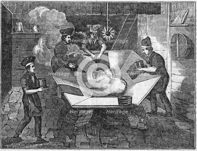 Making beaver hats, 1835. Artist: Anon